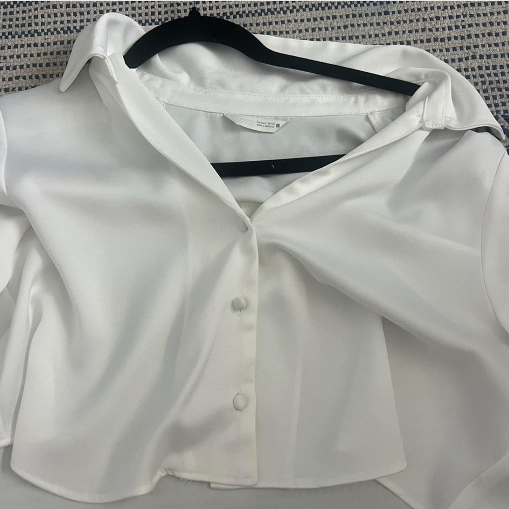 Zara White Button Down Shirt